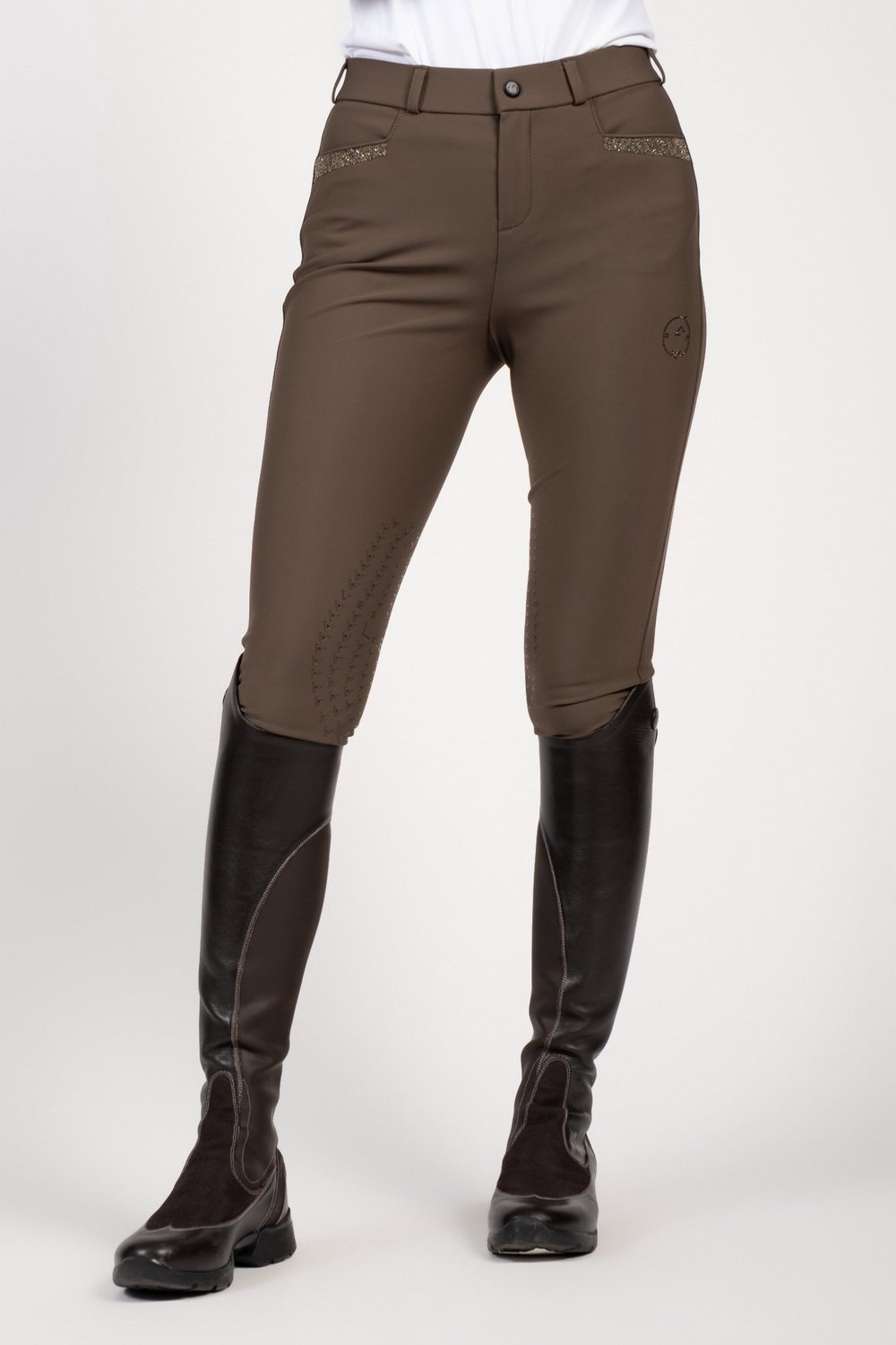 Vestrum Lab Antilia Knie Grip Rijbroek Hoge Taille Dames XS Olive
