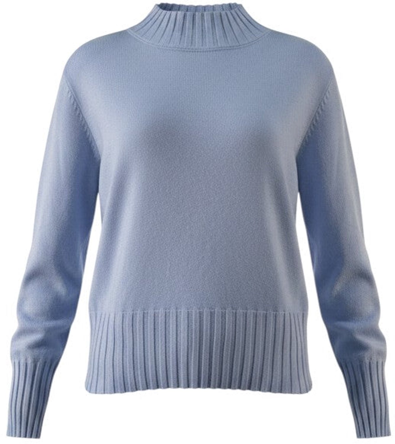 Fracomina trui blauw met opstaande col voor dames - XL (42)