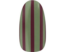 Maniac Nails Gellak Stickers – Stripe Tease – 28 stickers voor 2 manicures – 14+ dagen zonder chippen – Uitharden met UV-lamp – Groene Gel Nagelstickers – Gel Nail Wraps