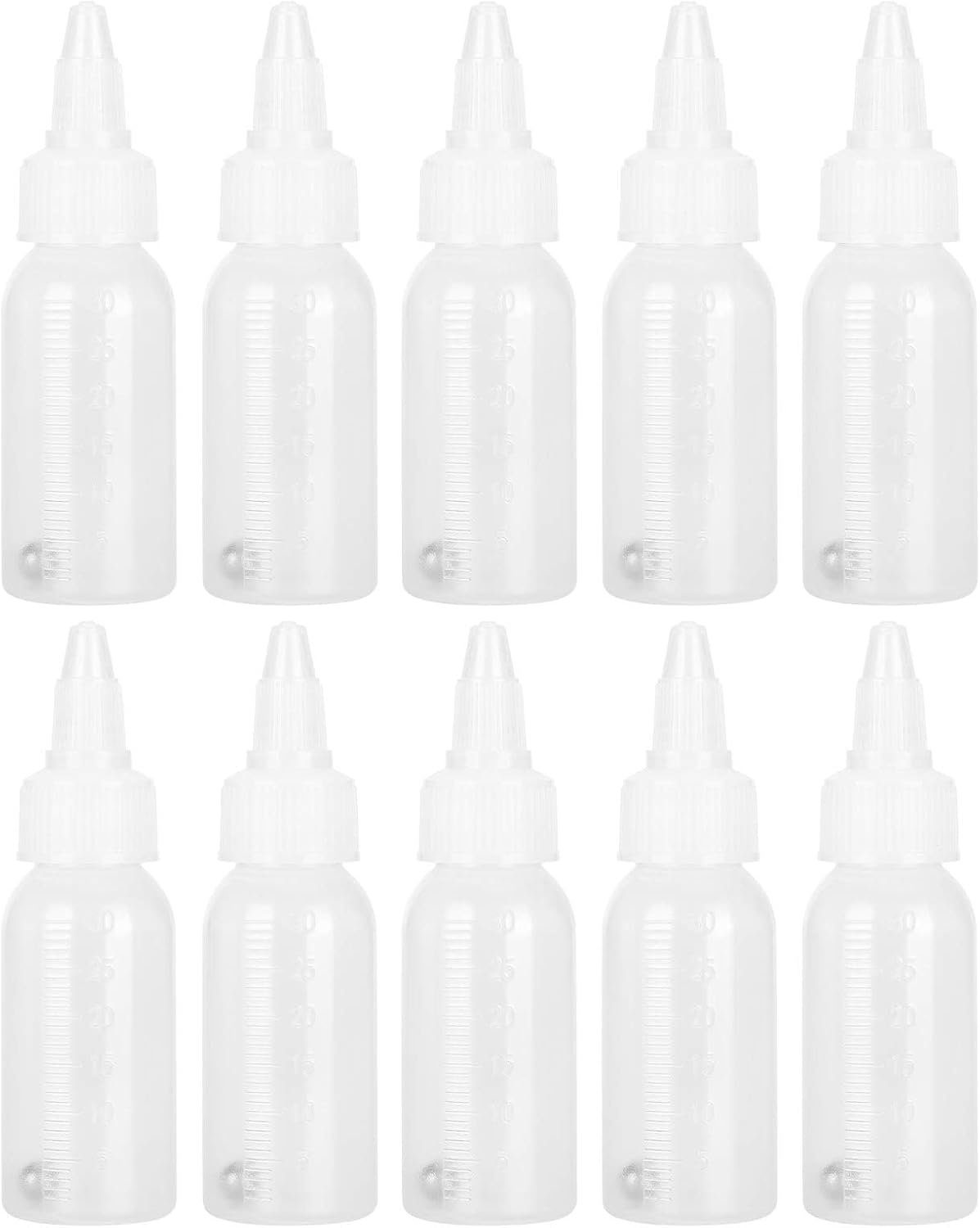 Lege airbrush flessen 30ml - set van 10 - met schaalverdeling - ideaal voor verfopslag - ShopVlot