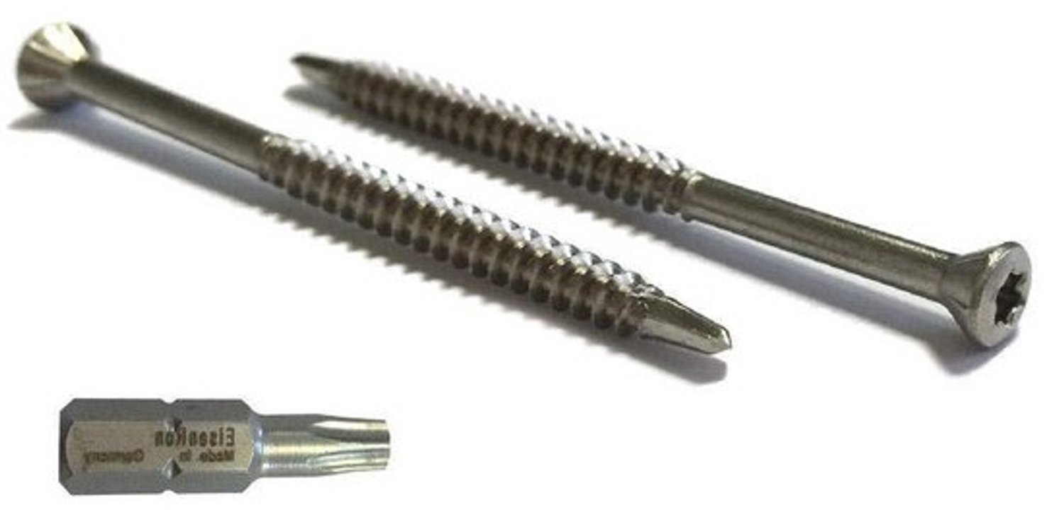 Schroeven 200 stuks - Plank en lijst - Snelle bevestiging - Roestvrij staal A2 - 3.2x60 mm - Zilverkleurig