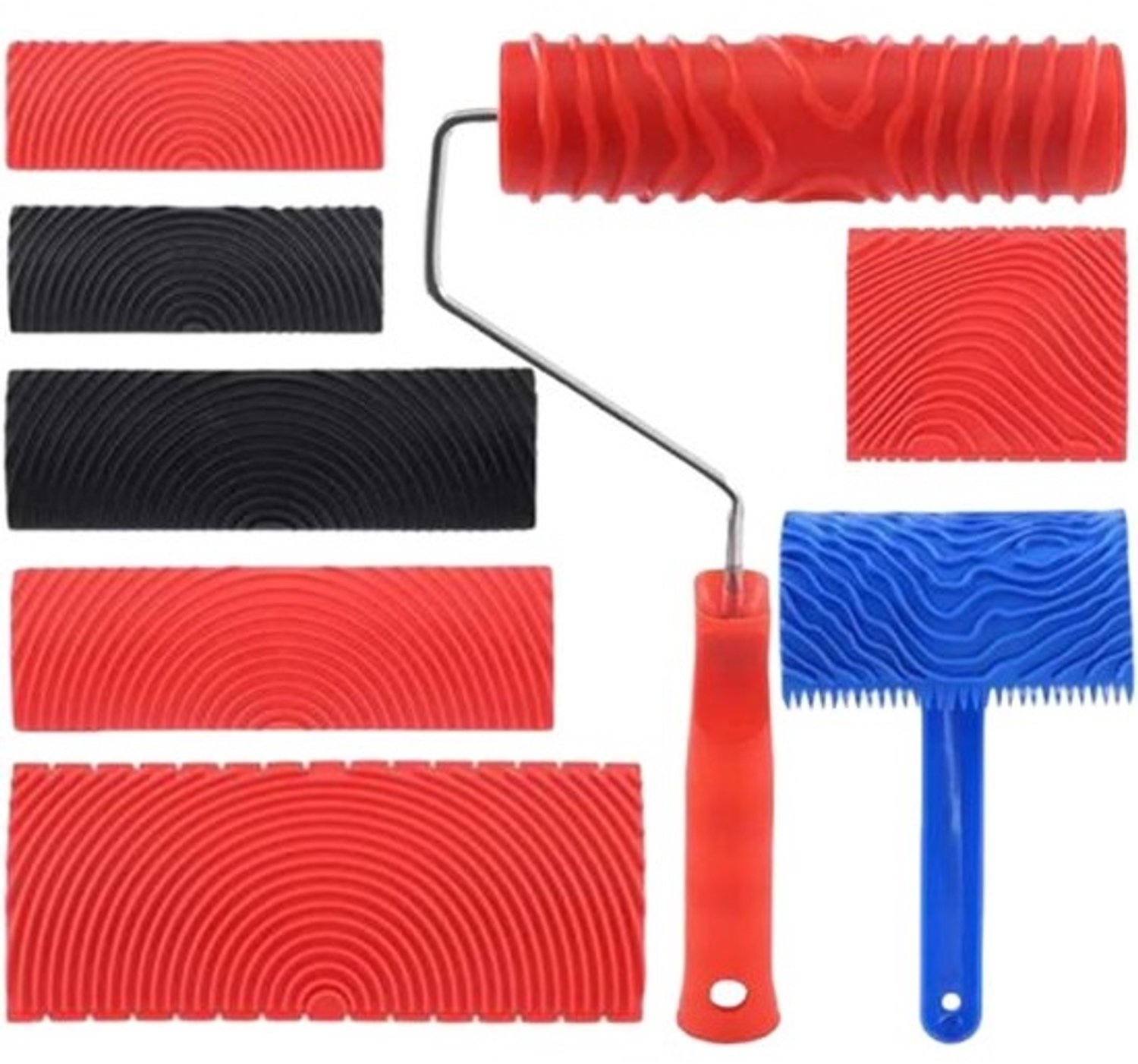 Houtnerf Gereedschap Set - Houtstructuur Roller - Meubels Opknappen - Gedetailleerd Embossingeffect - 8 Delige Set - Niet Gespecificeerd