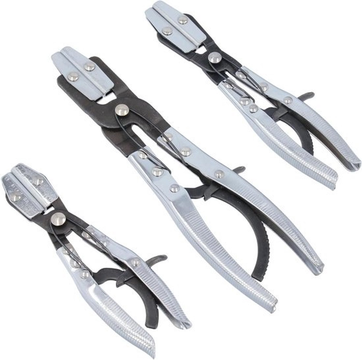 Slangklemtang set - Tangenset metaal - Slangen demonteren - 3 maten - Tot 32mm opening - Metaal