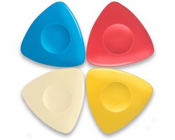 Jinpojun 4 stuks gekleurd kleermakerskrijt, kleermakerskrijt voor stoffen en naaien, driehoekig krijt voor kleermakerij om te naaien, maken, markeren