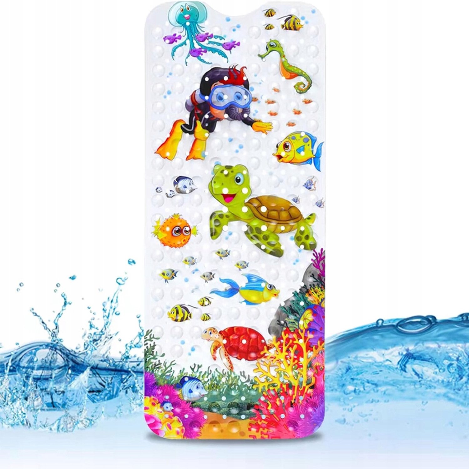 Antislip Badmat Kinderen 100x40cm - Oceaan Wereld