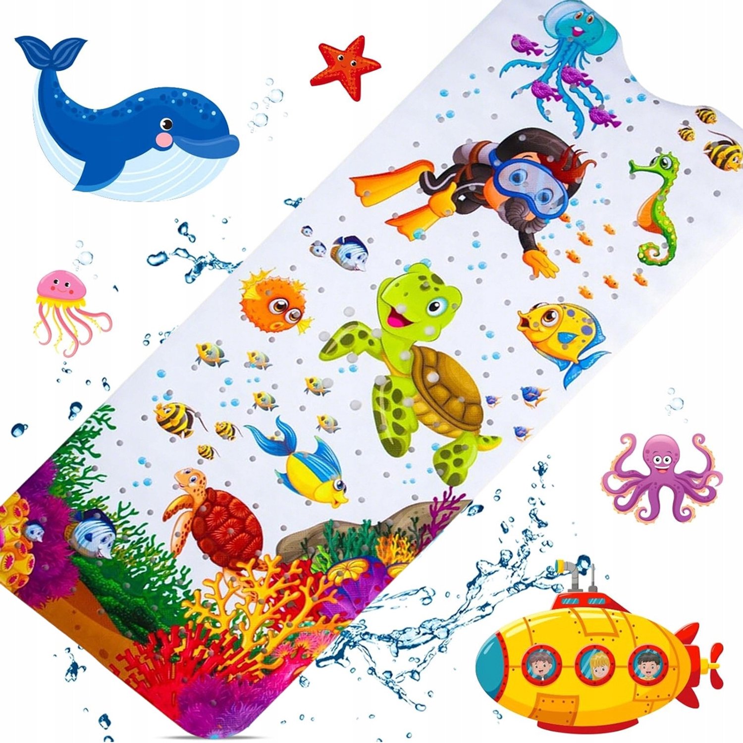 Antislip Badmat 100x40cm - Veilig en Comfortabel in Bad