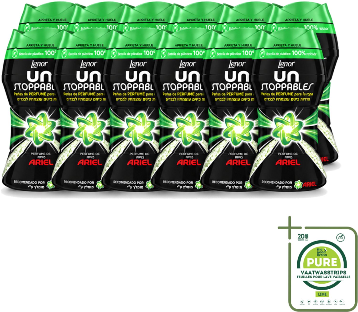 12 x Lenor – Geurbooster – Parfum van Ariel – 11 Wasbeurten – 140 g - Grootverpakking - Vaatwasstrips - Geurbooster - Wasgeur - Frisse Geur - Schone Geur - Ariel Geur