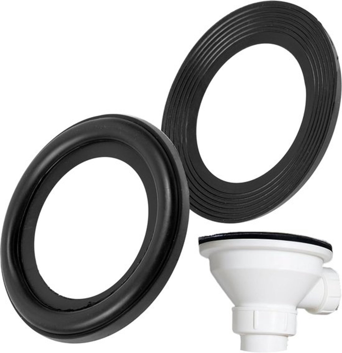 Vervangende Afdichting - Afdichtring Klepafvoer - Gootsteen Reparatie - Duurzaam PVC Materiaal - 1 1/2 Inch - Zwart