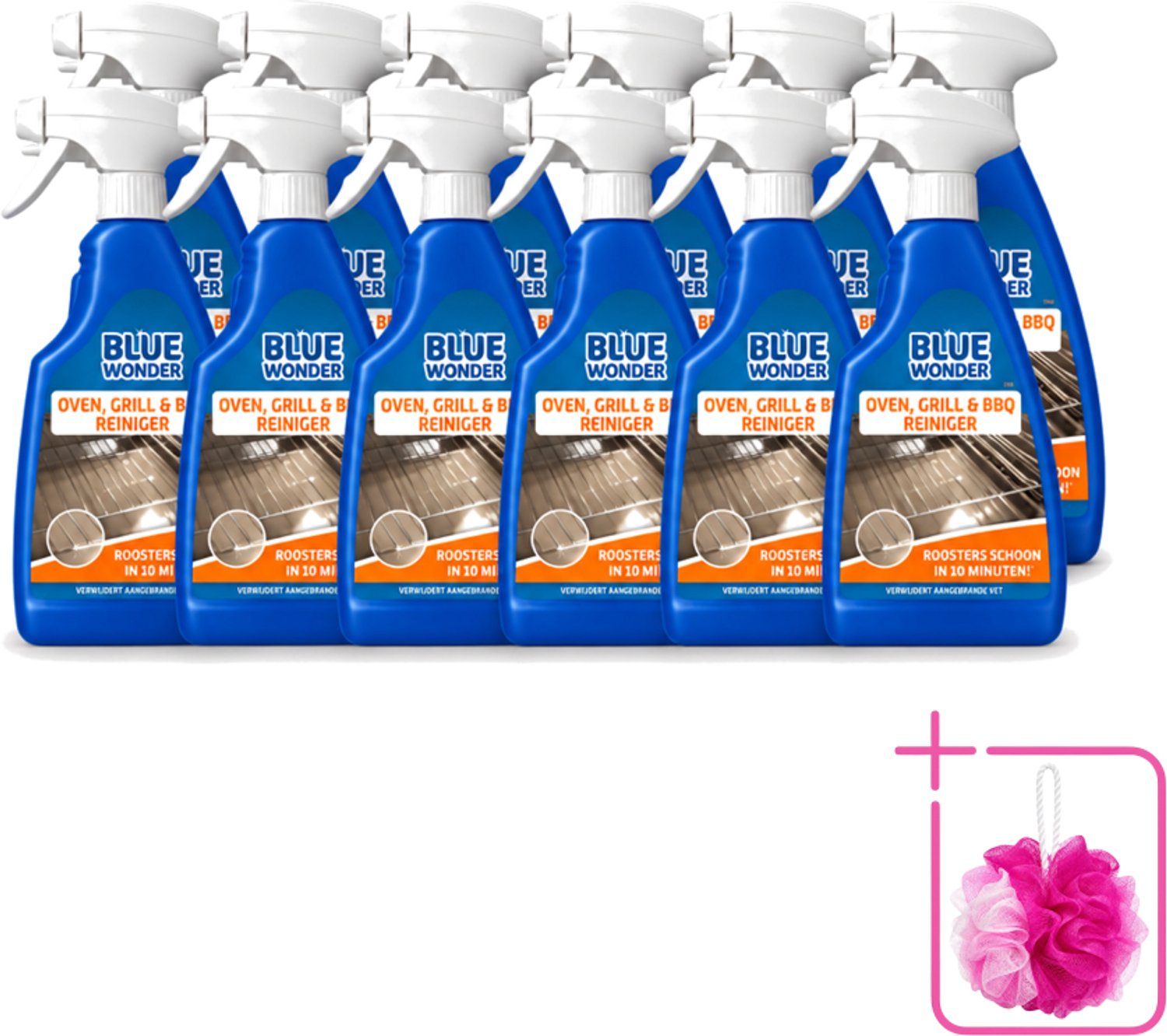 12 x Blue Wonder - Oven & Grill Reiniger - Diepe Reiniging - 500 ml - Bulkverpakking - Oven reinigen - Grill reinigen