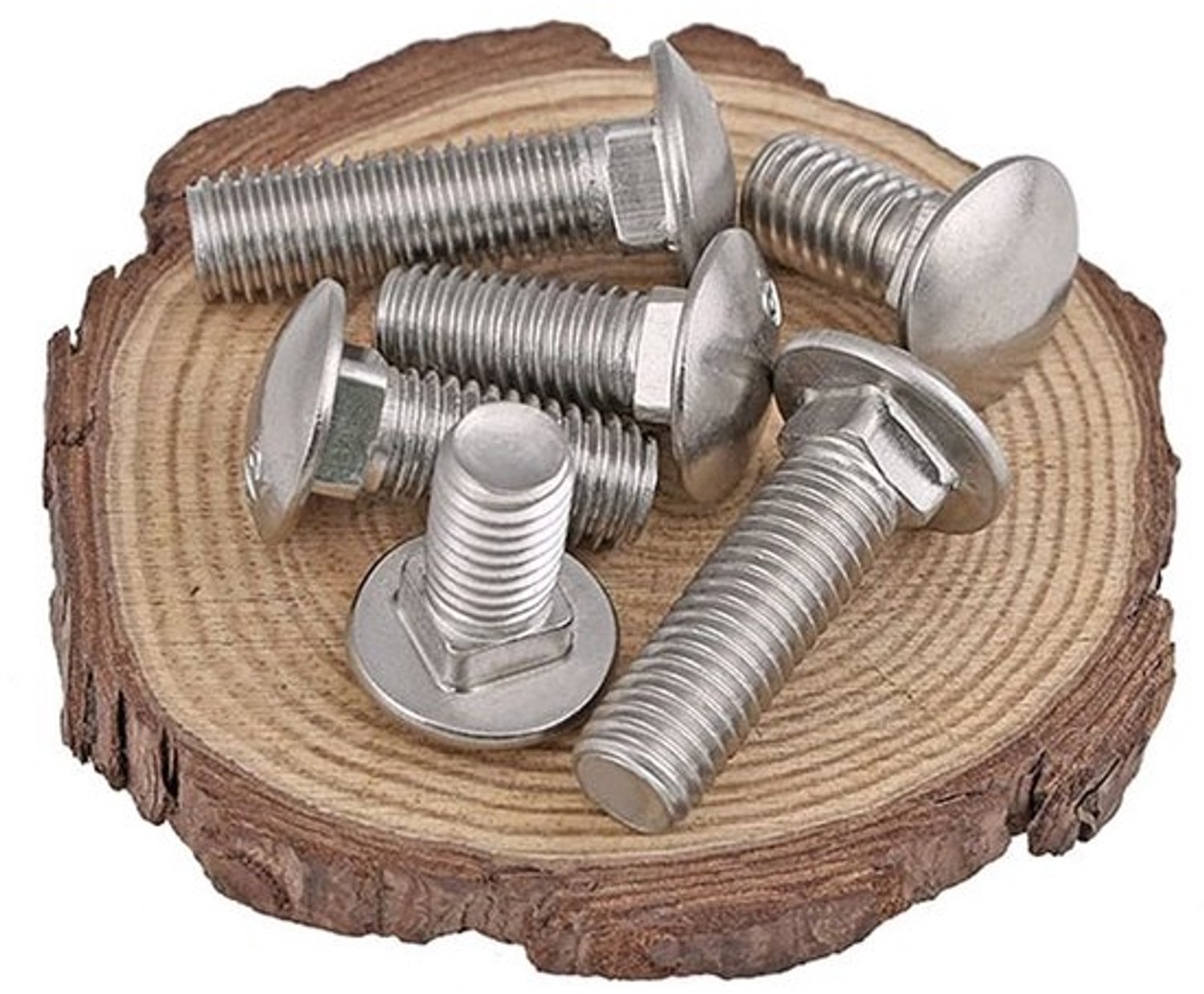 Ronde kop schroeven - Slotbouten vierkante hals - Houtverbindingen maken - Vierkante hals zelfborgend - M8x60mm 3 stuks - Zilver