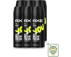 6 x Axe - Deodorant Bodyspray - 48hrs Fresh - You - Cool Vetiver & Amber - 150 ml - Wasstrips - 48 Uur Bescherming - Deodorant Sprayer - Geur Van Amber - Geur Van Vanille - Geur Van Zwarte Peper