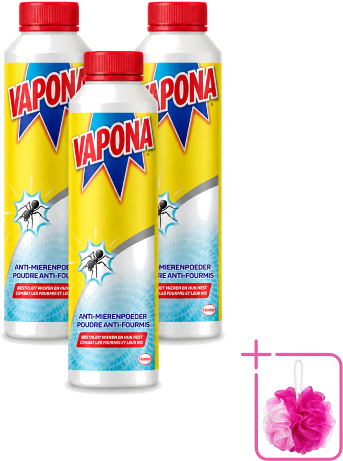 3 x Vapona - Anti Mierenpoeder - Effectief Tegen Hele Kolonie - 150g - Bulkverpakking - Anti mierenpoeder - Douchemop - Mierenbestrijding