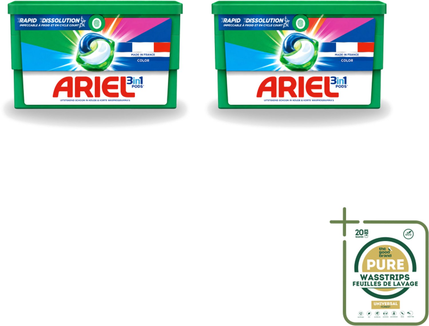 2 x Ariel Color - Wasmiddelcapsules - 3in1 Pods - Gekleurde Was - 19 Wasbeurten - Wasstrips - Wasmiddelcapsules - Gekleurde Was - 3 In 1 - Wasbeurten - Vlekverwijdering