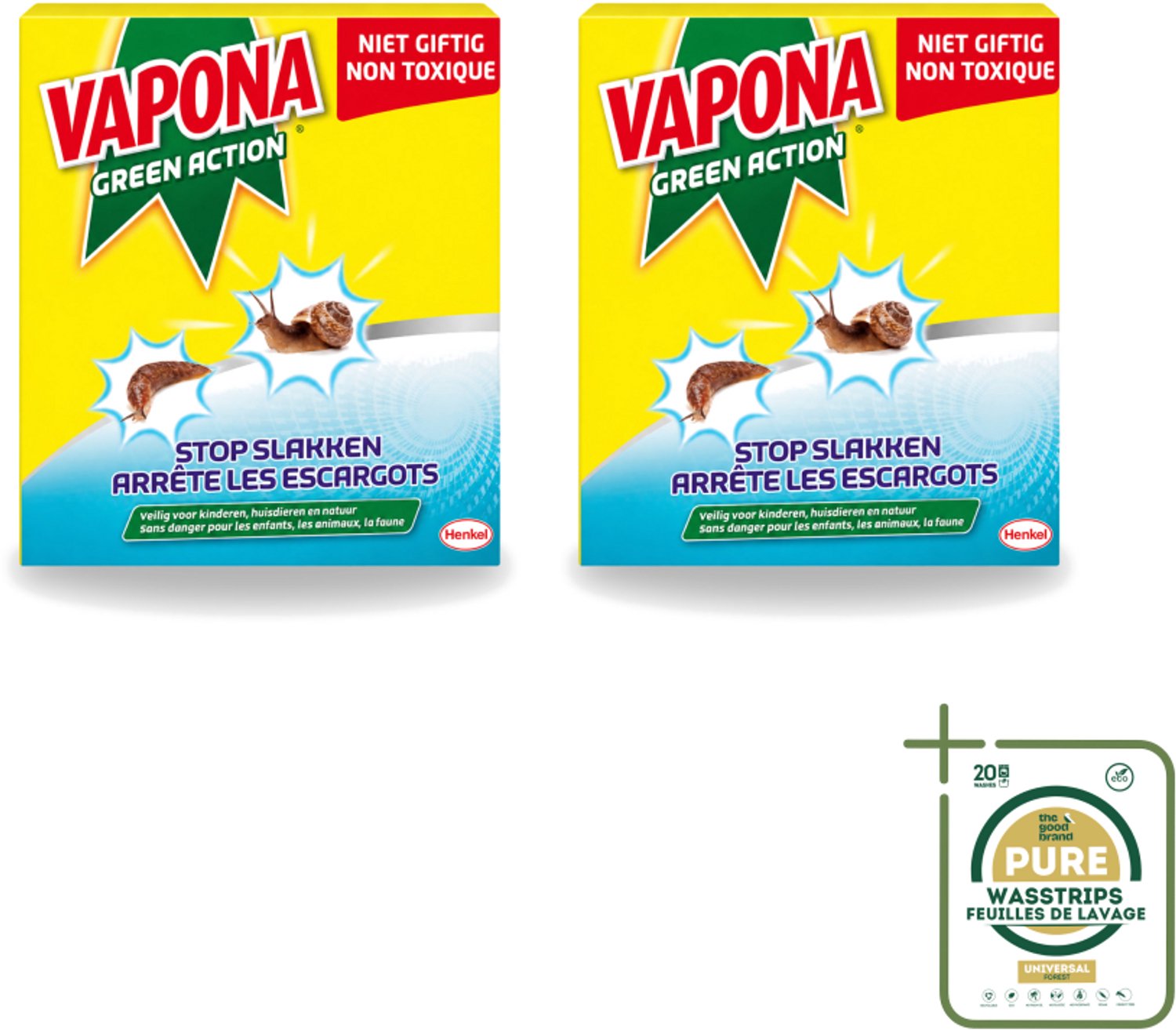 2 x Vapona - Slakkenkorrels - Green Action - Natuurlijk, Kind- & Diervriendelijk - 500g - Wasstrips - Anti-slakken Korrels - Slakken Bestrijding - Natuurlijke Slakkenbestrijding - Slakken Bescherming - Tuinbescherming
