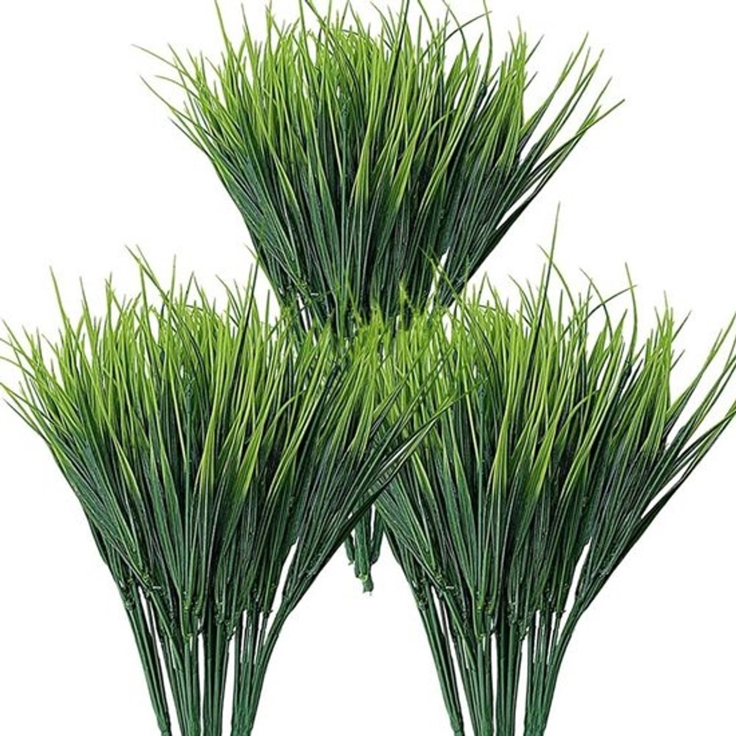 Kunstgras Bundels - Nep Gras Planten - Tuindecoratie Buiten - UV-Bestendig Plastic Materiaal - 35 cm Hoog - Groen