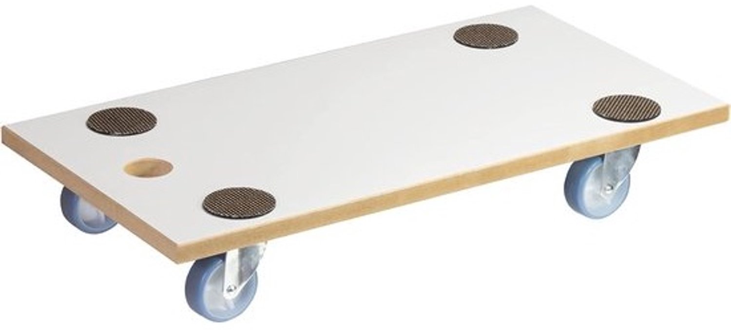 Transport dolly - Verhuis hulpmiddel - Zwaar transport - Zacht voor vloeren - 575 x 30 cm - Wit