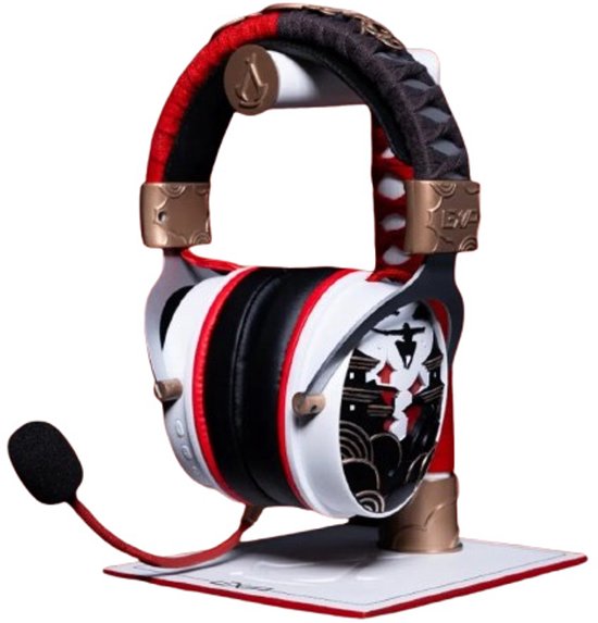 LEXIP X UBISOFT - Assassin's Creed Shadows - Draadloze Gaming Headset - Geschikt voor PS4, PS5, Switch, PC, Mac, Android en IOS - Dual Wireless Bluetooth 5.4 en 2.4 GHz USB Dongle - Afneembare Microfoon - Rode Led Verlichting