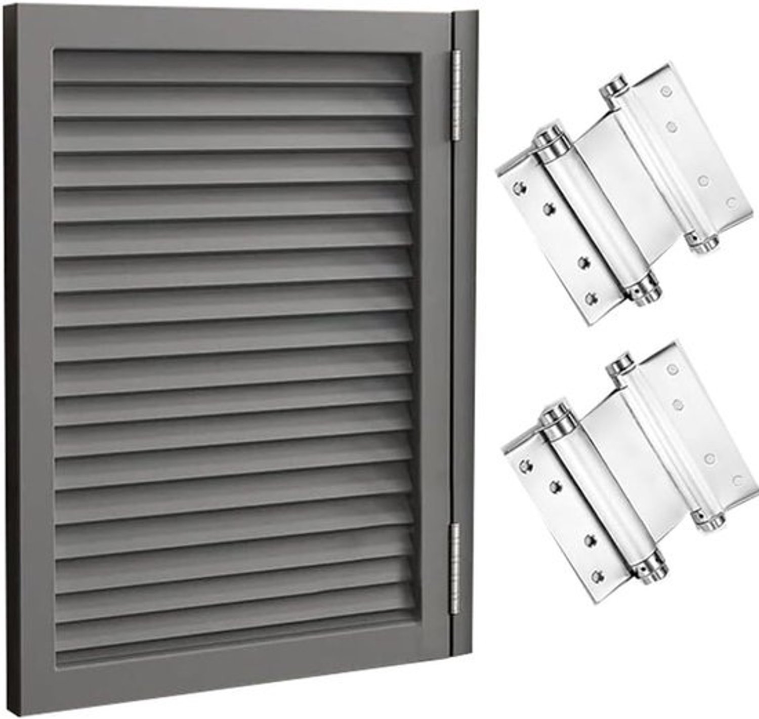 Enkele Saloon Deuren - Draaideuren Binnendeuren - Ruimte Verdelen - Massief Hout Constructie - 50x80cm - Grijs