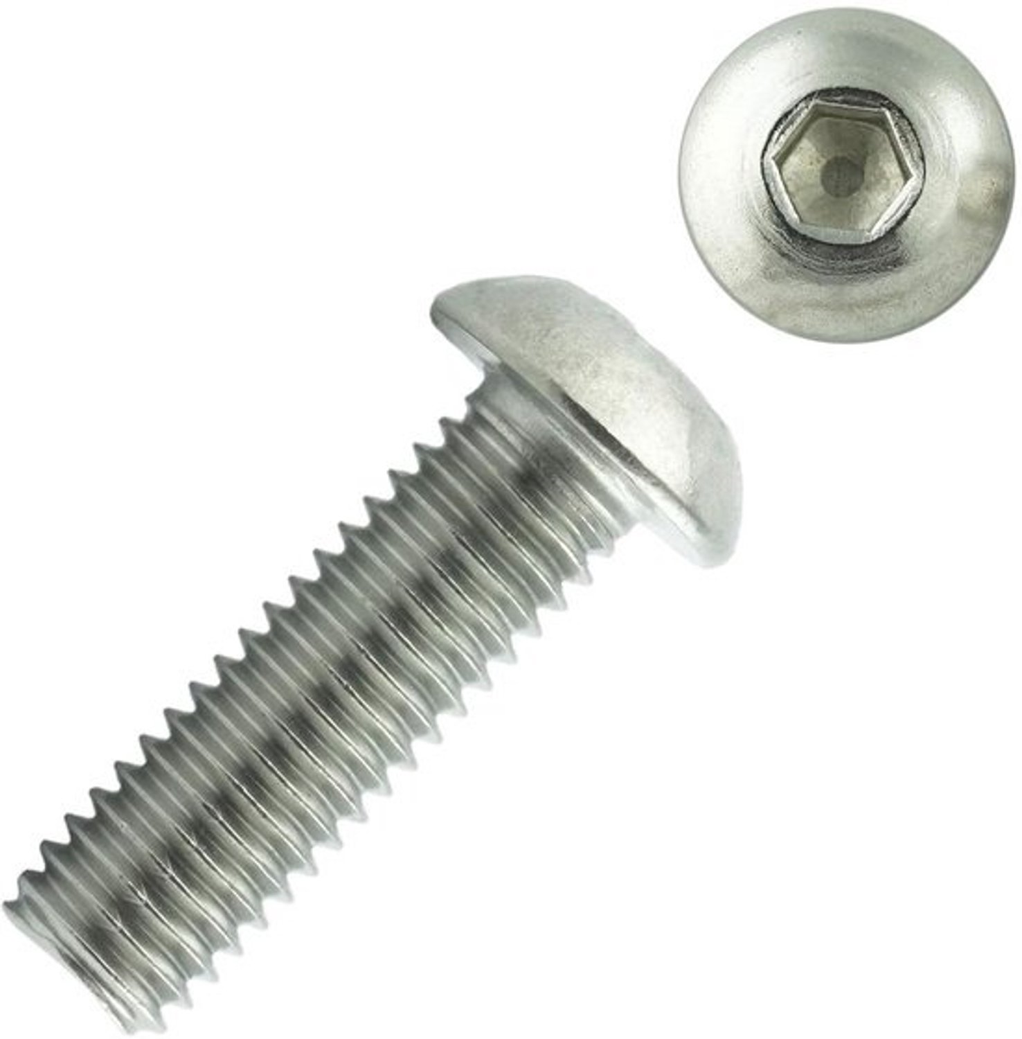 M8 x 120 mm lenskopschroeven met binnenzeskant (10 stuks) - ISO 7380 lenskop schroeven met platte kop - schroefdraadschroeven - roestvrij staal A2 V2A - roestvrij