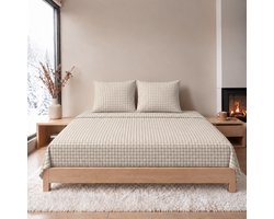 Lakenset - Flanel - Winter - 2 personen - Onderlaken met Bovenlaken - PIEDDEPOULES