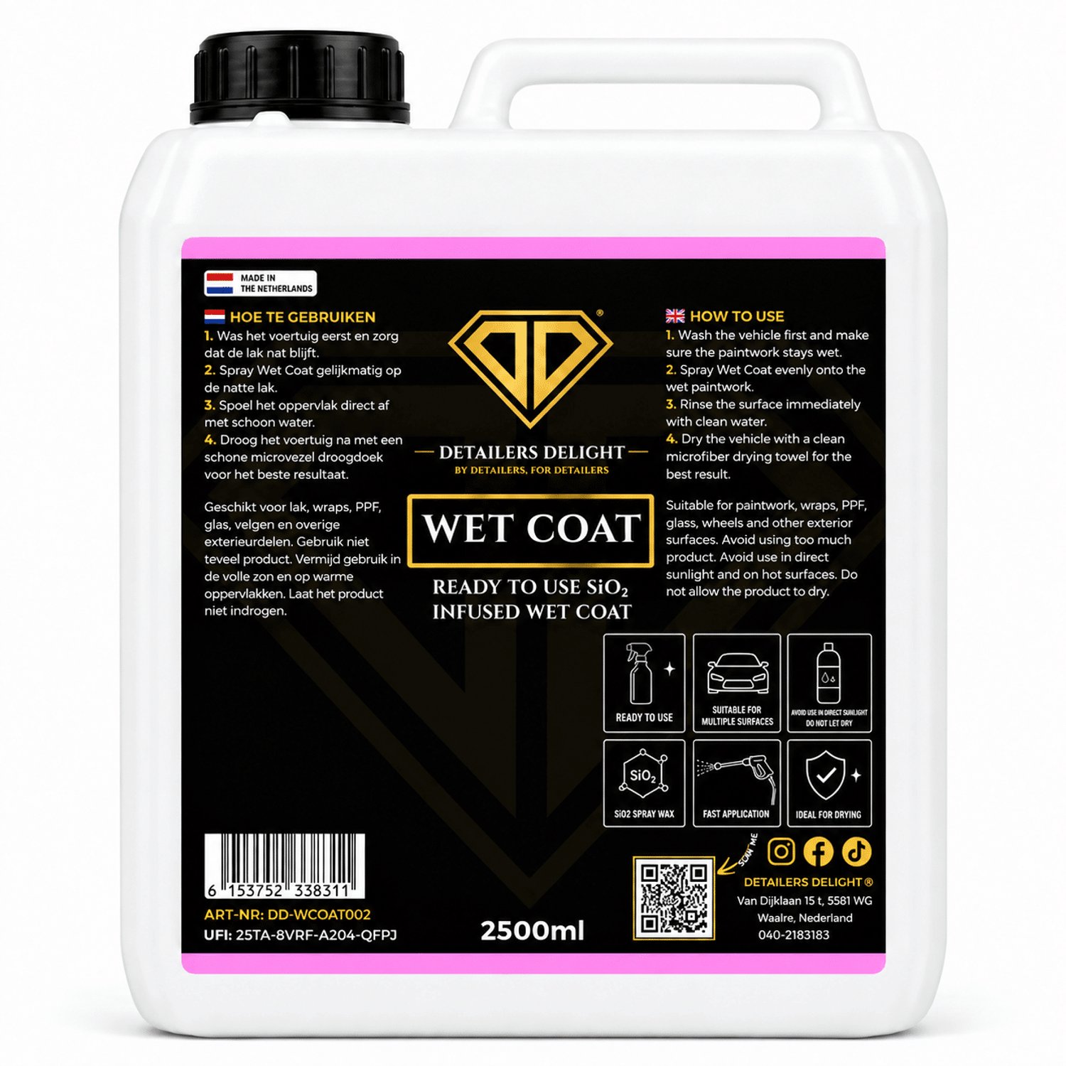 Detailers Delight Wet Coat 2,5L – SiO₂ Wetcoat