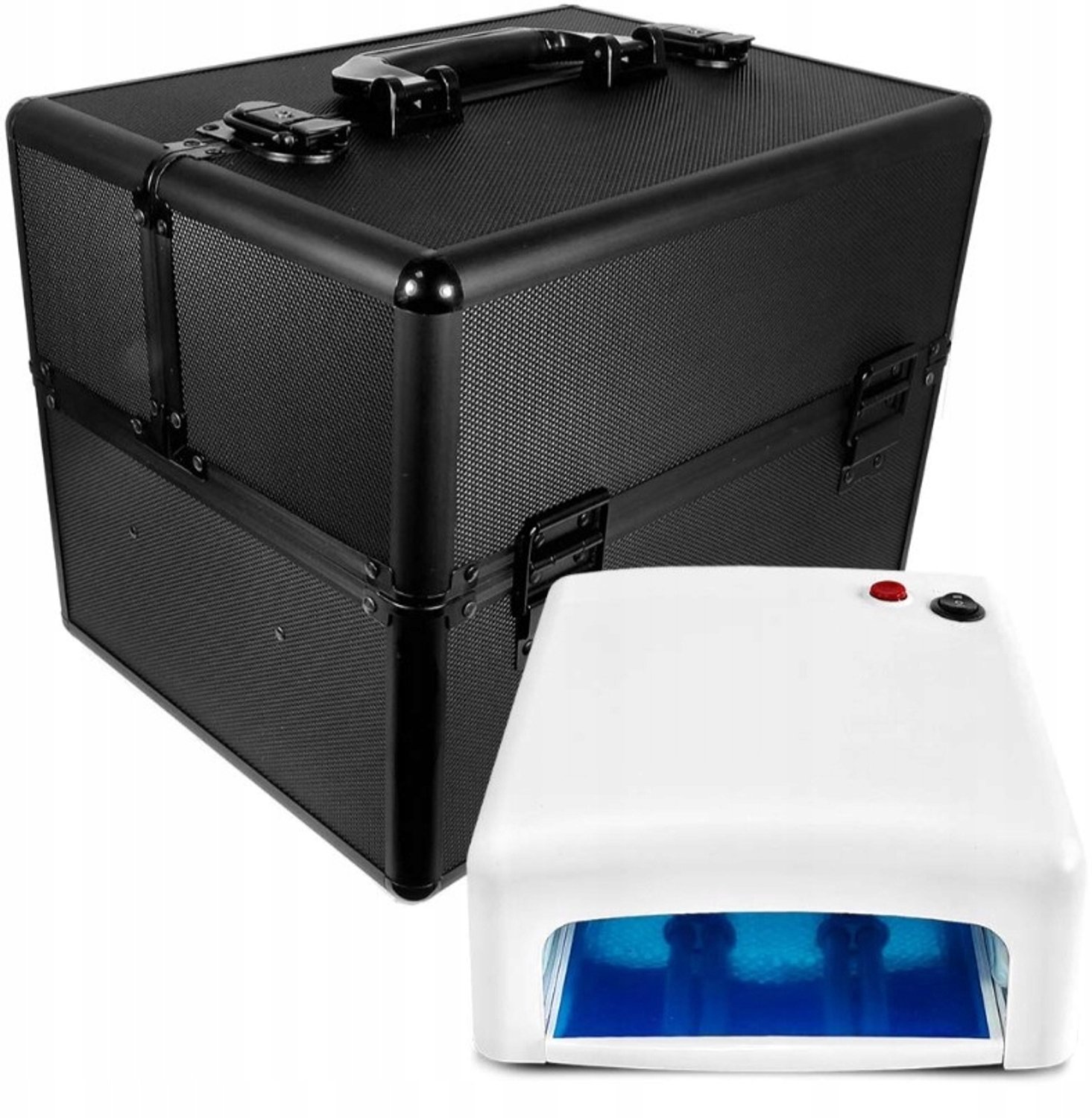 Cosmetica Koffer met UV Lamp 36W - Zwart