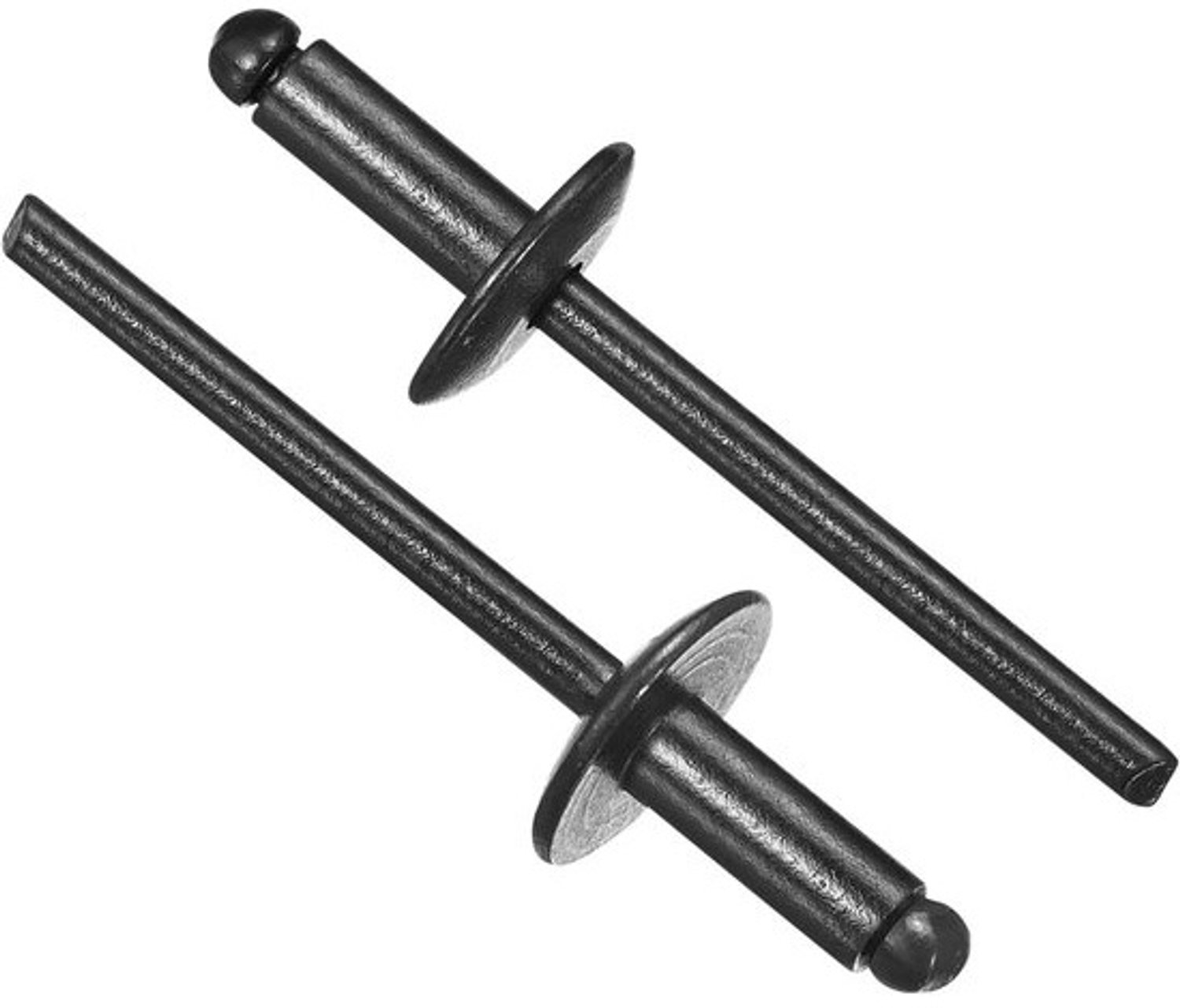 Blindklinknagels Aluminium - Bevestigingsmateriaal Metaal - Vastzetten Onderdelen - Brede Flens - 1/4 x 3/8 Inch - Zwart