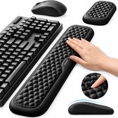 Sounix Ergonomische Polssteun Toetsenbord en Muis - Muismat - Pols Beschermer - Anti Slip - Ergonomisch Gel Ondersteuning - Zwart