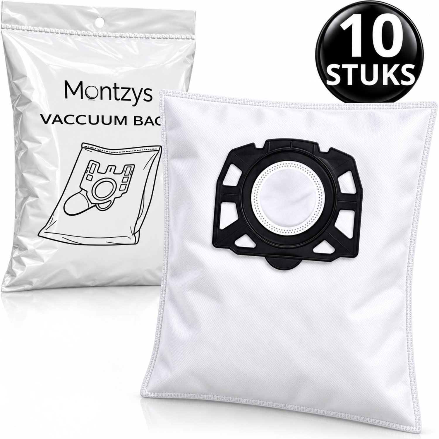 Montzys® Stofzuigerzakken Geschikt voor Kärcher WD3 & WD2 Plus - 10 Stuks - Stofzuiger Zakken - Geschikt voor Karcher Nat- en Droogzuiger