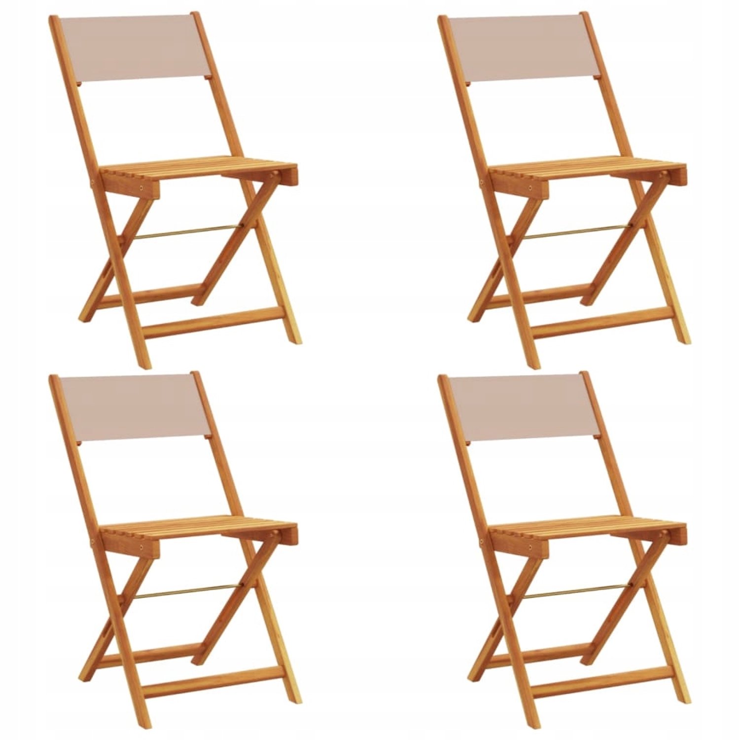 4x Houten Klapstoelen Tuin, Balkon, Terras - Duurzaam Acaciahout