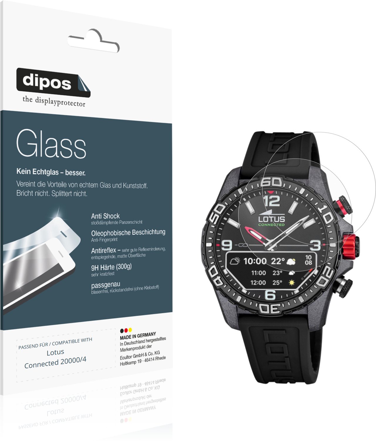 dipos – 2x Matte Pantserfolie geschikt voor Lotus Connected 20000/4 | 9H Screenprotector
