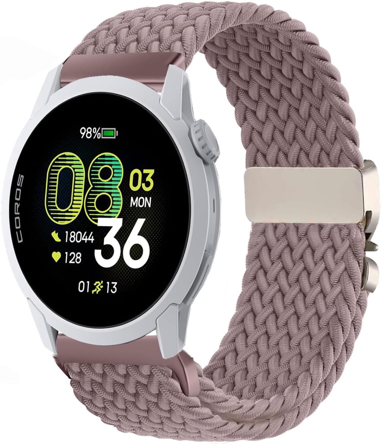 20mm 22mm Braided Nylon Strap Compatible with Coros Pace 4/3/2/APEX 2/2 PRO/APEX 42mm 46mm/PRO, Quick Closure - ShopVlot