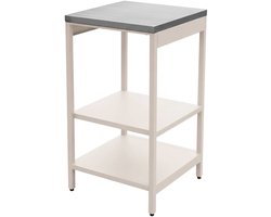 sweeek - Buitenkeukenmodule 2 planken staal 49x49x87,5 cm - naxos