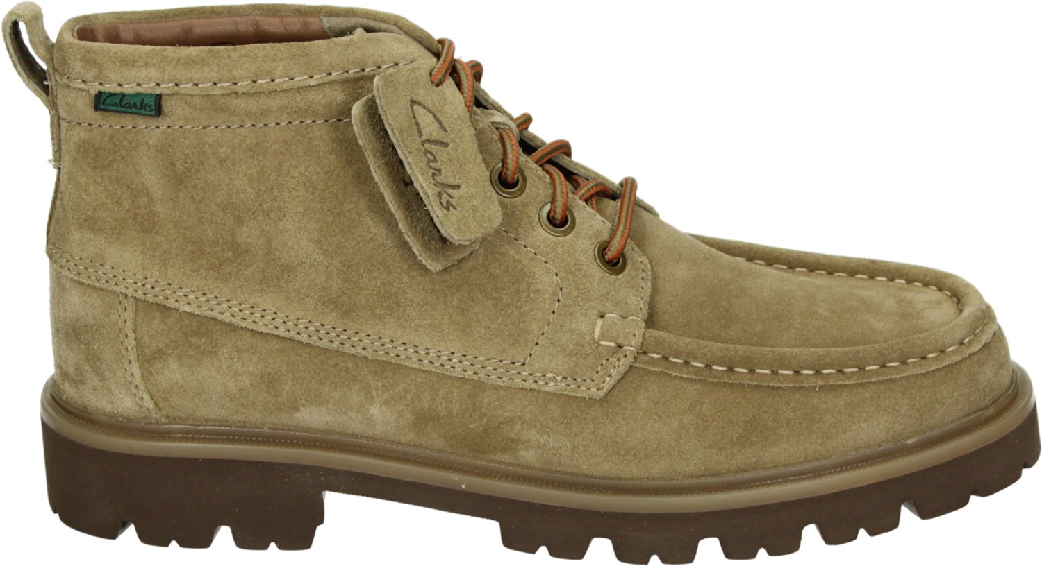 Clarks - CLEYHILL HI - Vrije tijd half-hoogHeren veterschoenHeren sneakers - Kleur: Taupe - Maat: 44