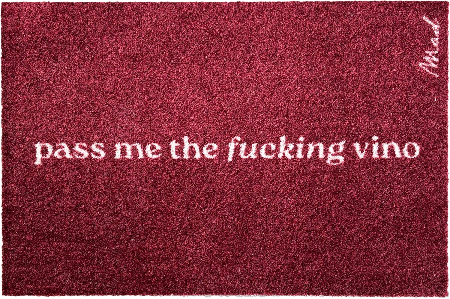 Mad About Mats Bobbie - pass me the vino - schoonloop/scraper - wasbaar - 50x75 Bordeaux