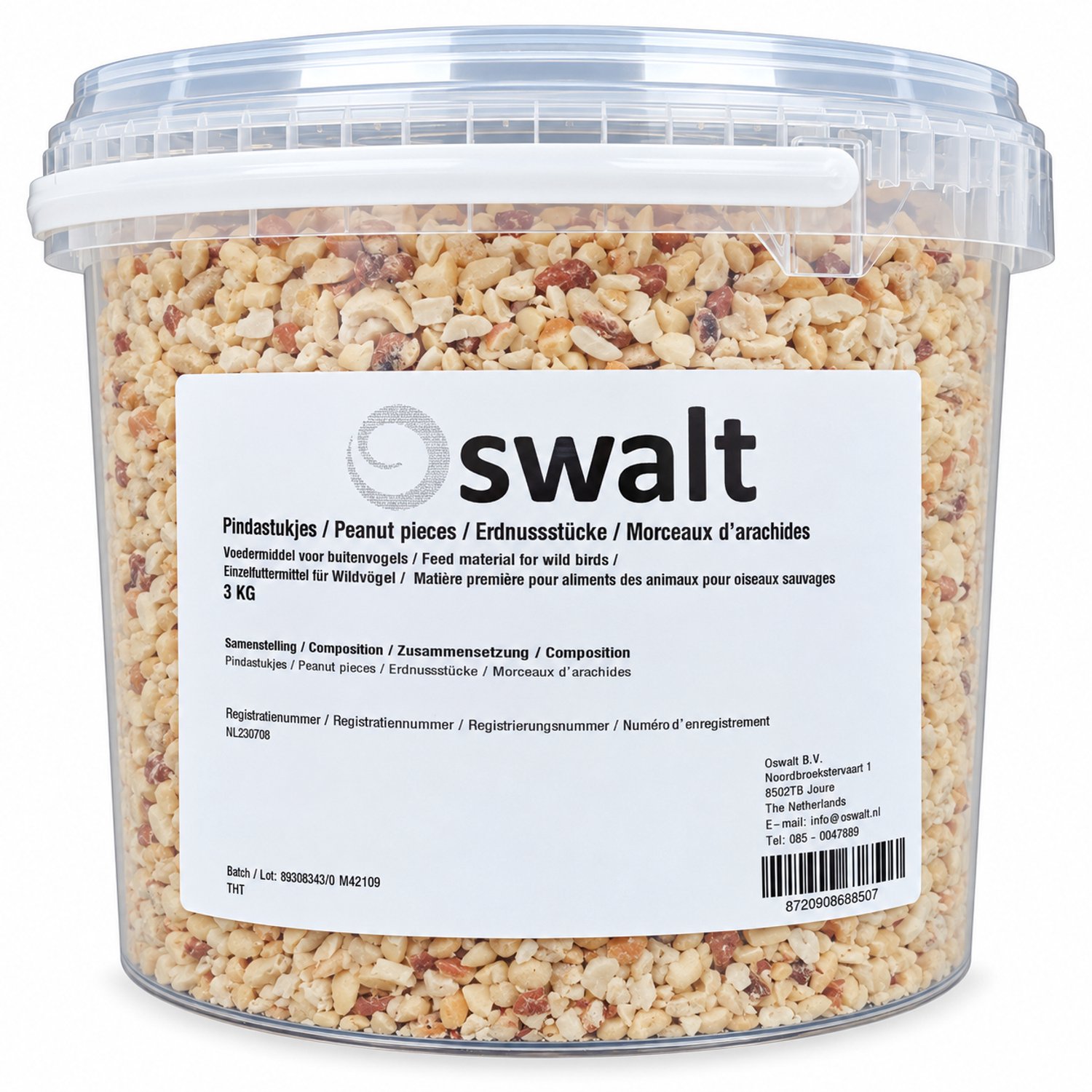 Oswalt - Pindastukjes in Emmer - 3 KG - Buitenvogelvoer