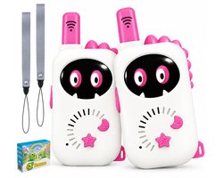 Banzoo Walkie Talkie voor Kinderen - En Volwassenen - Set van 2 - Buitenspeelgoed - Batterijen - Speelgoed - 300m Bereik - Voor Jongens - Voor Meisjes - Roze - 3 jaar - 4 jaar - 5 jaar - 6 jaar - 7 jaar - 8 jaar