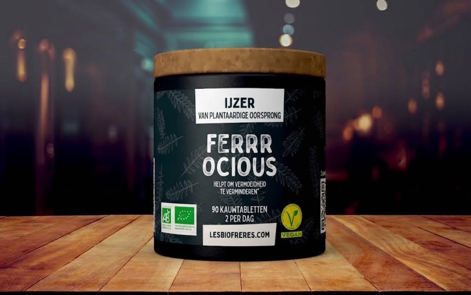 Les Bio Frères Brad’Fer Bio - Biologisch Ijzersupplement - 90 Tabletten - Vegan - 45 Dagen Kuur - Voor Vrouwen En Vegetariërs