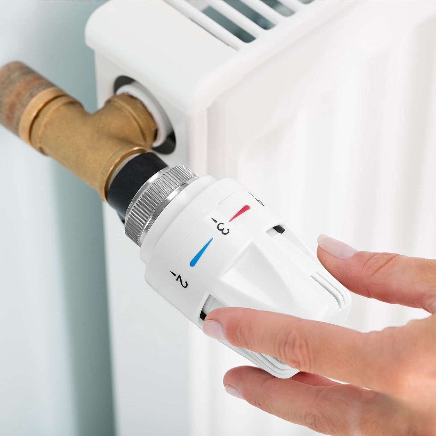 Radiateurthermostaat - Zwart - Vervangingskop voor Temperatuurregeling - Voor Koelventilatoren