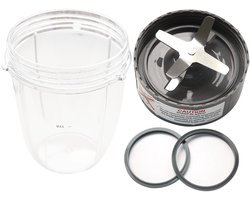 iParto Blender vervangende onderdelen accessoires compatibel met Nutribullet 600W 900W Extractor Blade met kleine 18oz Cup en 2 reservepakking