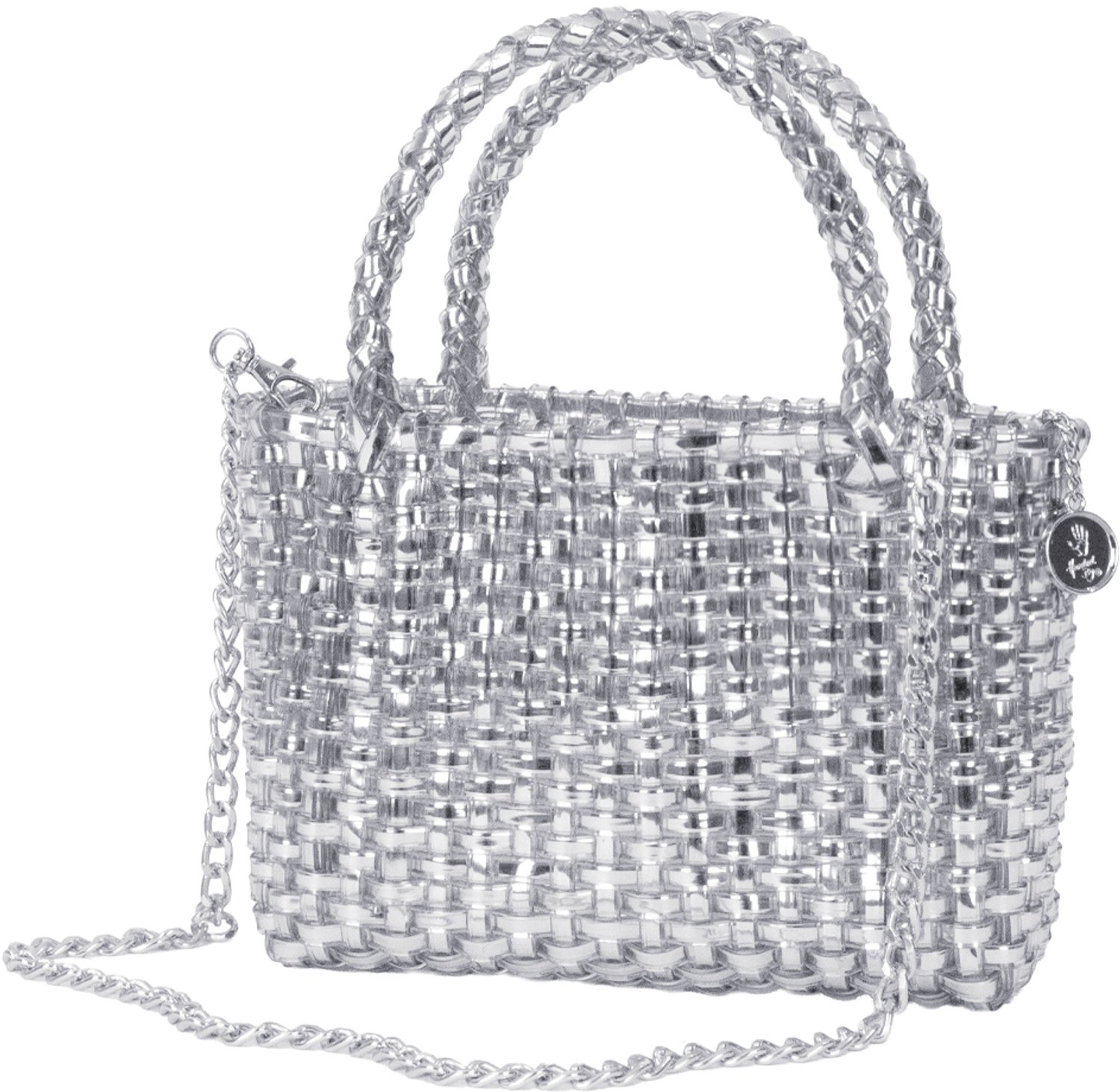 Handed By - Handtas zilver - met afneembare schouderriem - zilver- silver