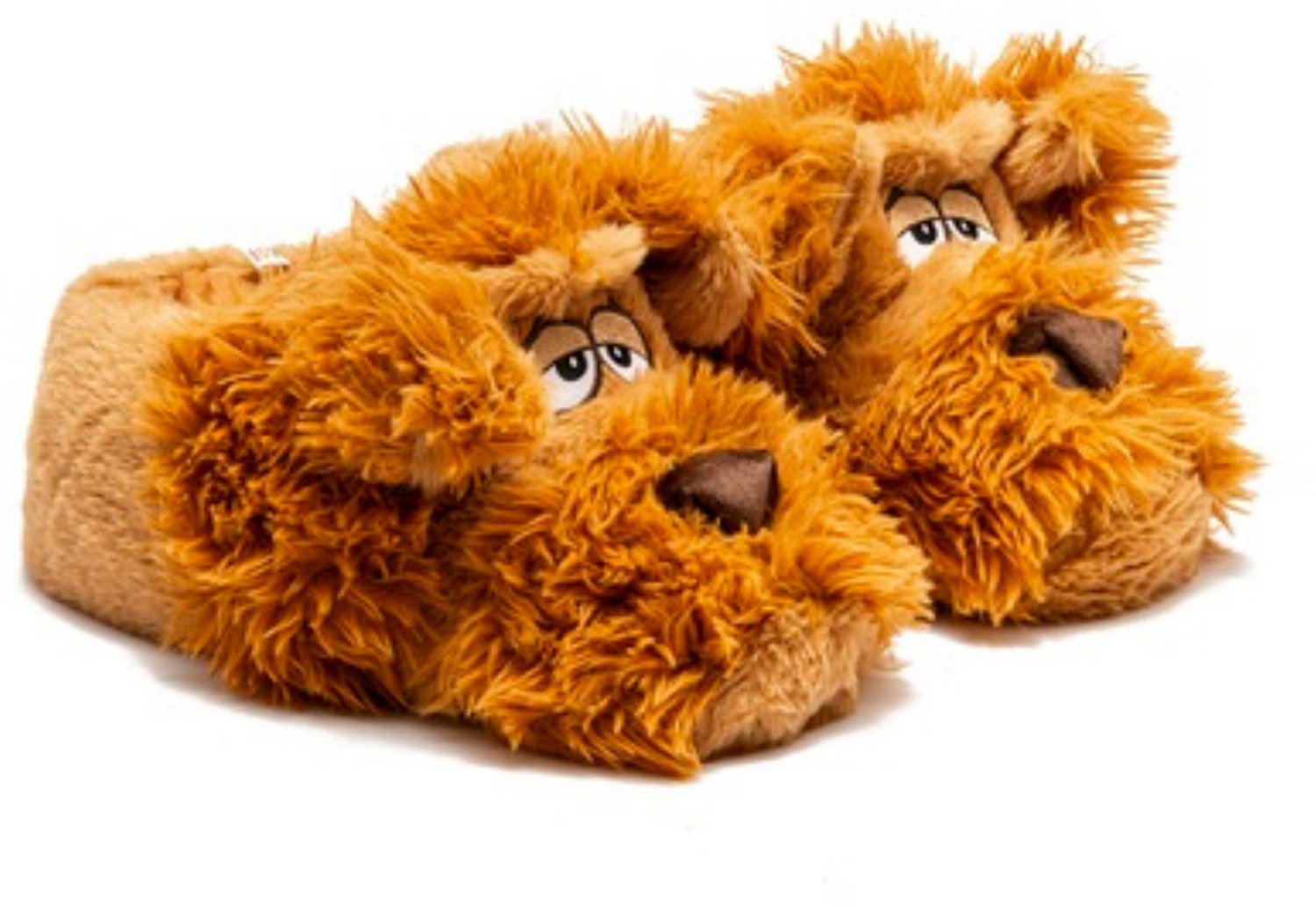 Berussa - Twigy Kirpik - Dieren Pantoffels - Pluche Hond Sloffen Unisex - Bruin - Maat 36-46 - Grappige Huisschoenen - Cadeau Tip