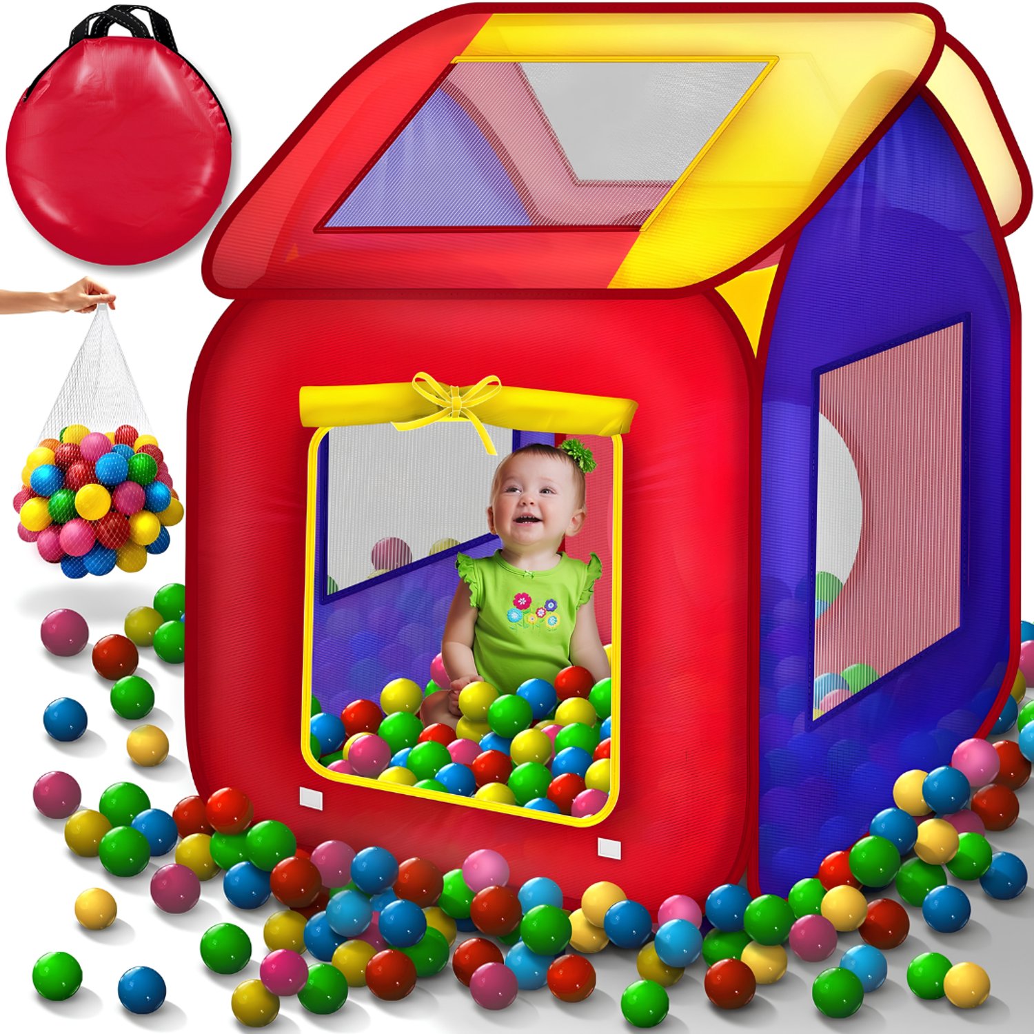 KLS® Speeltent - Kindertent - Speeltent voor Kinderen - Multikleur - 86cm x 84cm x 102cm