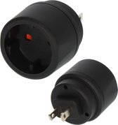 Brennenstuhl reisstekker/reisadapter (reisstekkeradapter voor: USA, Japan stopcontact en Euro/contourstekker) zwart