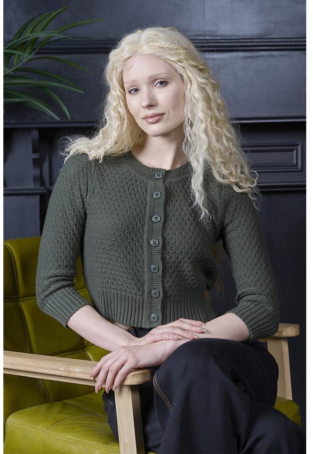 Banned - Fara Cardigan - 4XL - Olijfgroen