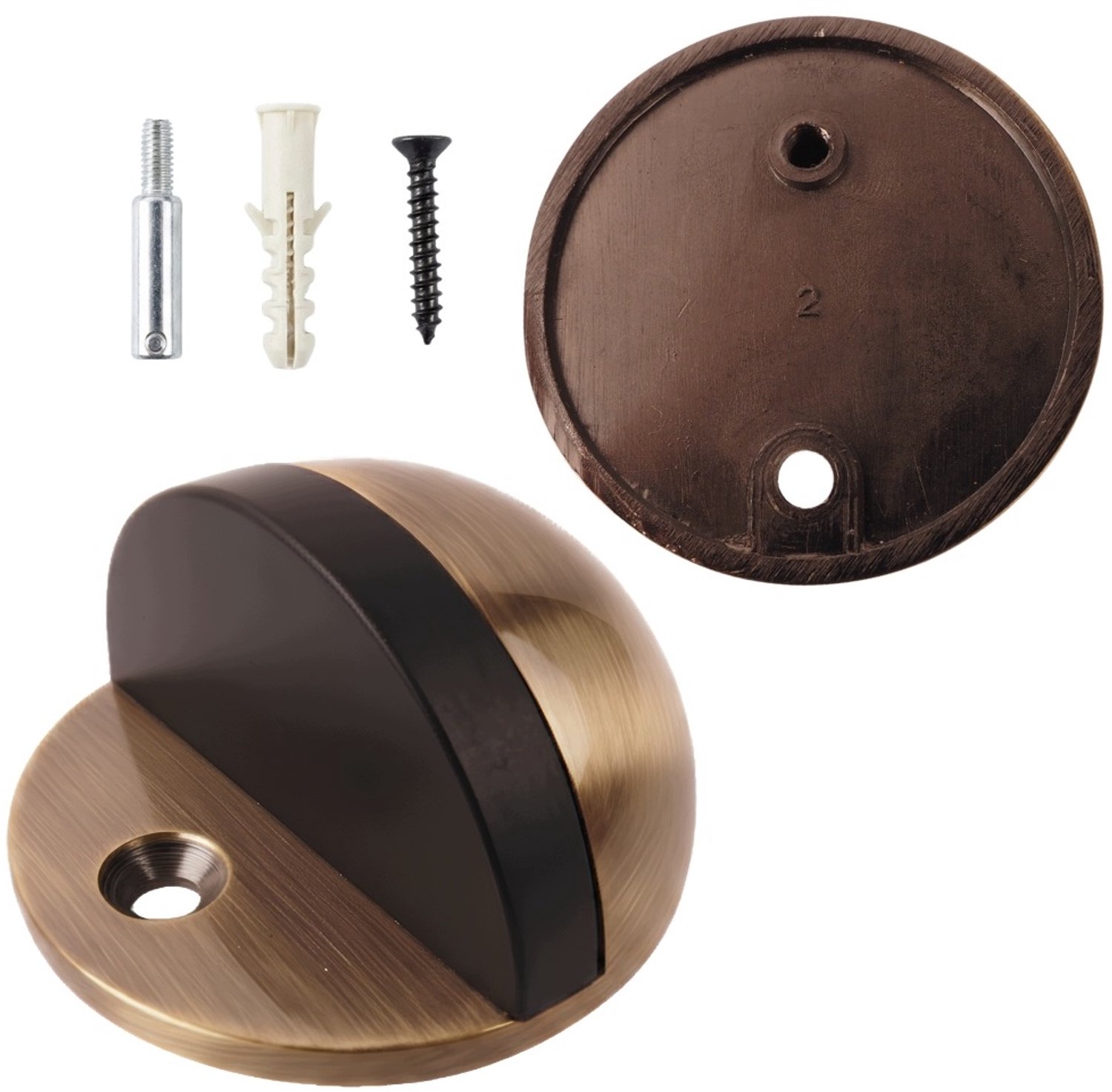 Merkloos Deurkruk Stopper, Wand- en Vloerbeschermer met Patina