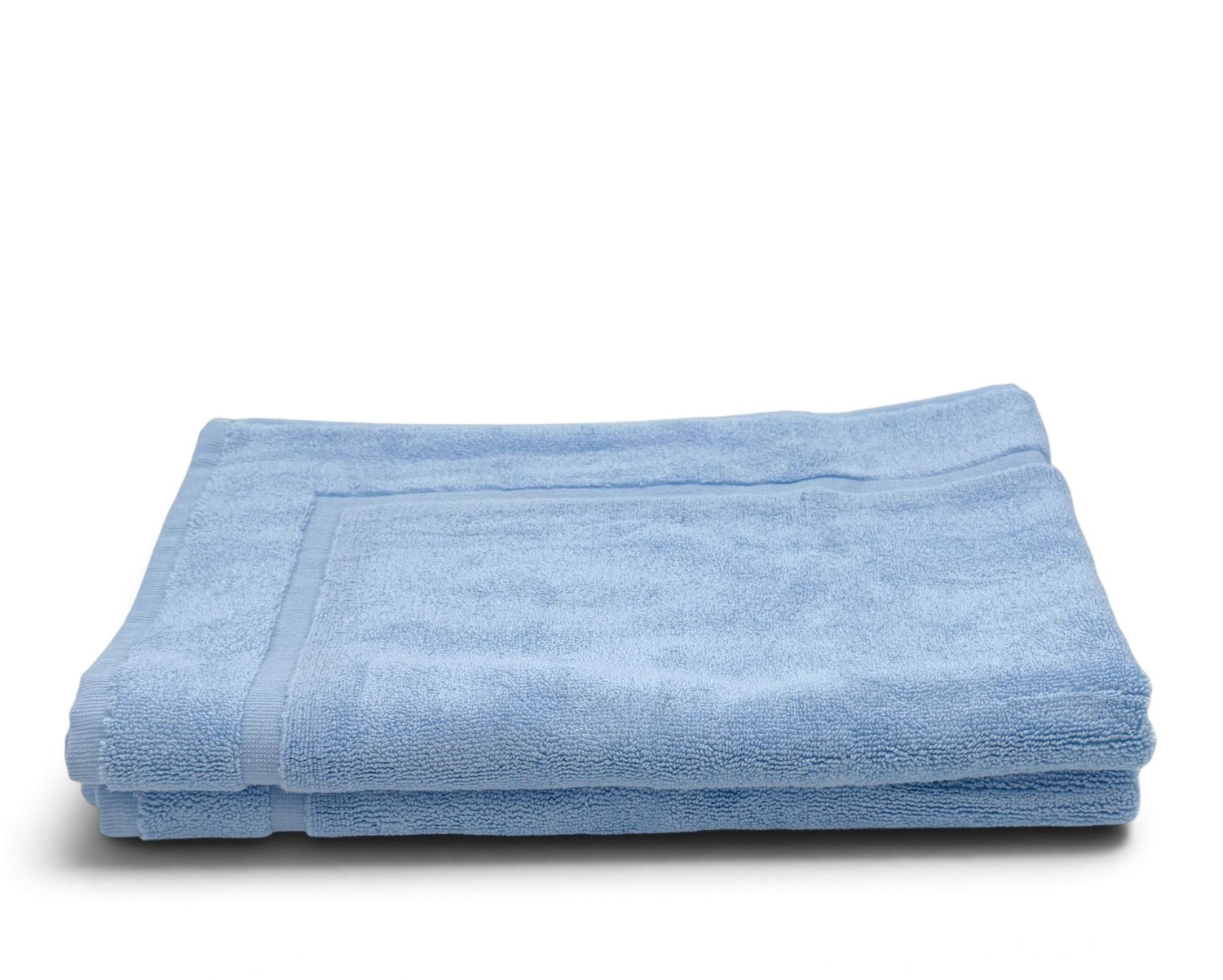 The Linen Room Badmat – 50 x 70 cm – Set van 2 – 100% Egyptisch Katoen – 800 gram/m2 – Extra Dik & Hoog Absorberend – Lichtblauw