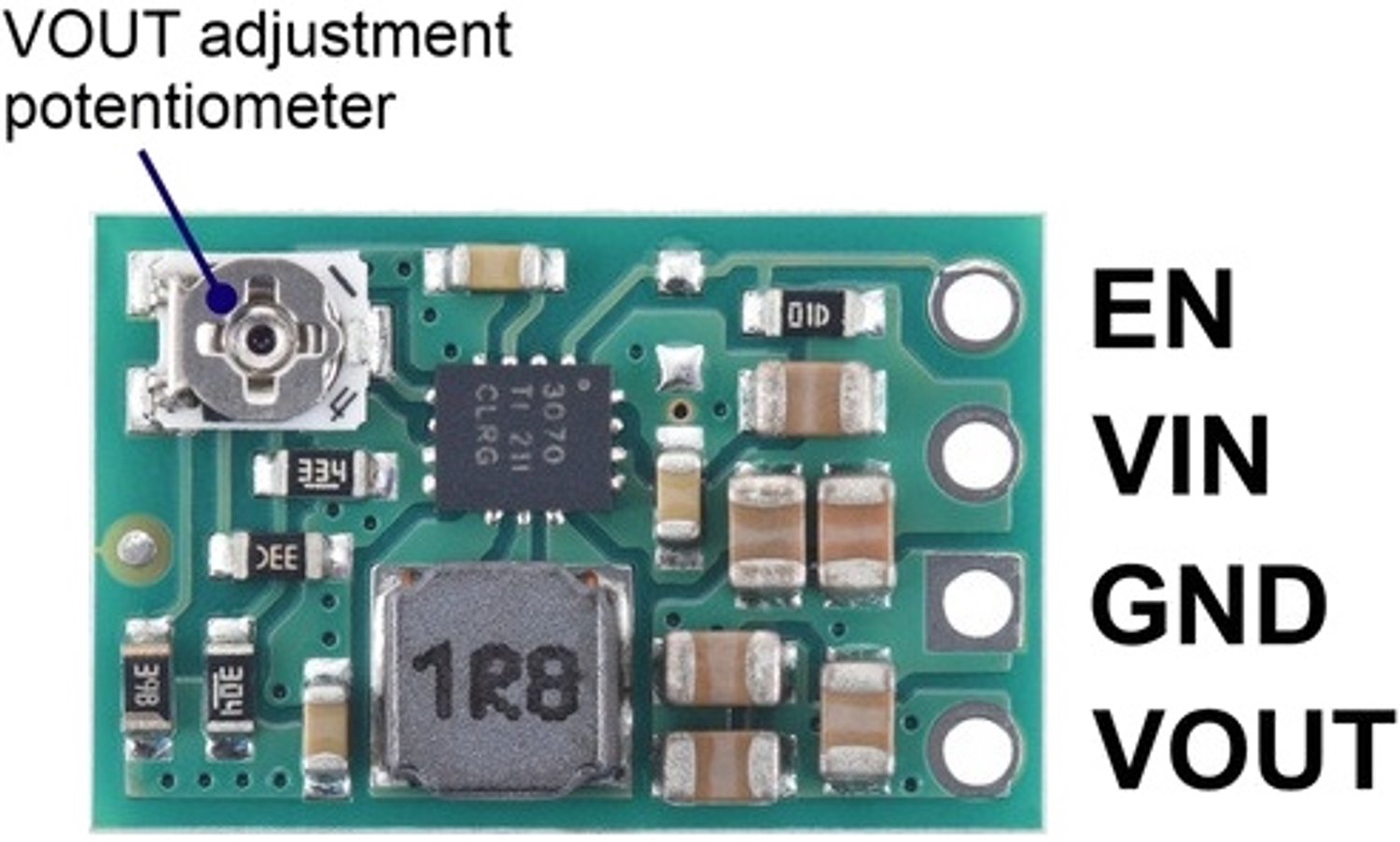 Pololu-5719 S9V11E2A step-up/step-down spanningsregelaar 2.5–9 V instelbaar