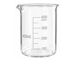 Bekerglas 400 ml Laag model hittebestendig borosilikaatglas