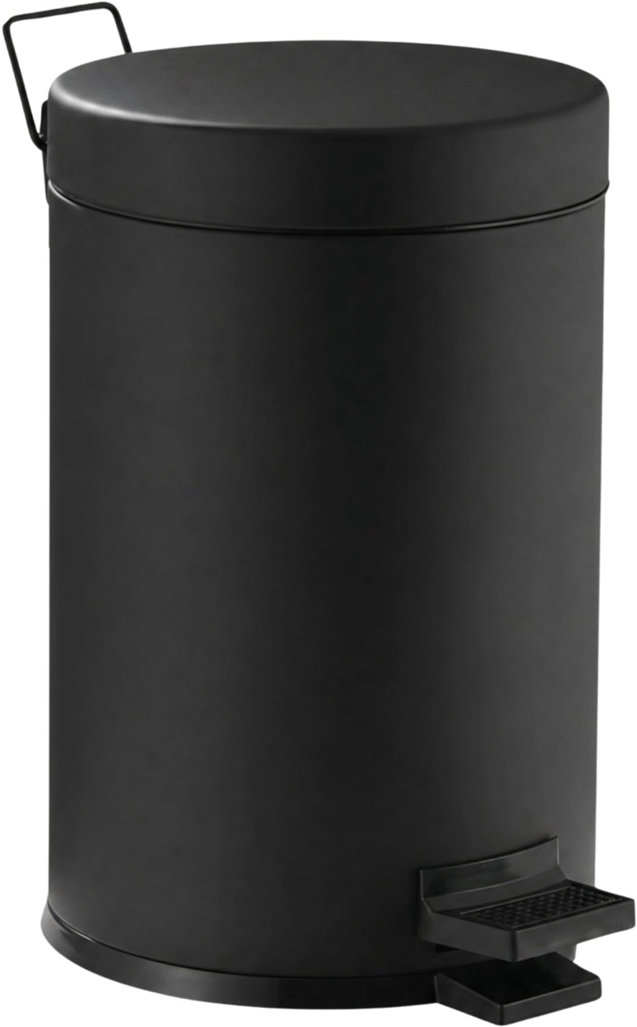 Pedaalemmer Zwart - 5 liter - Prullenbak - Afvalbak - Badkamer - Toilet - Softclose - RVS